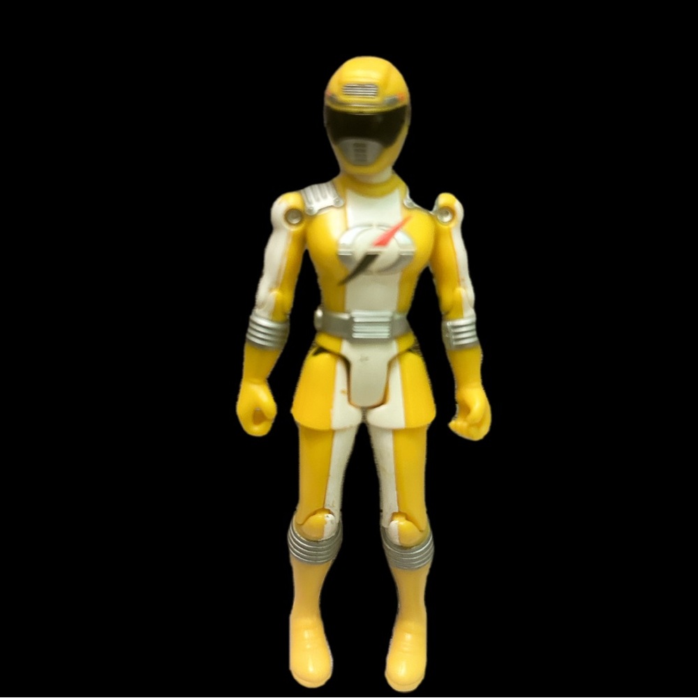 Power Rangers Bandai 2006 Yellow and White Action Hero Figure
